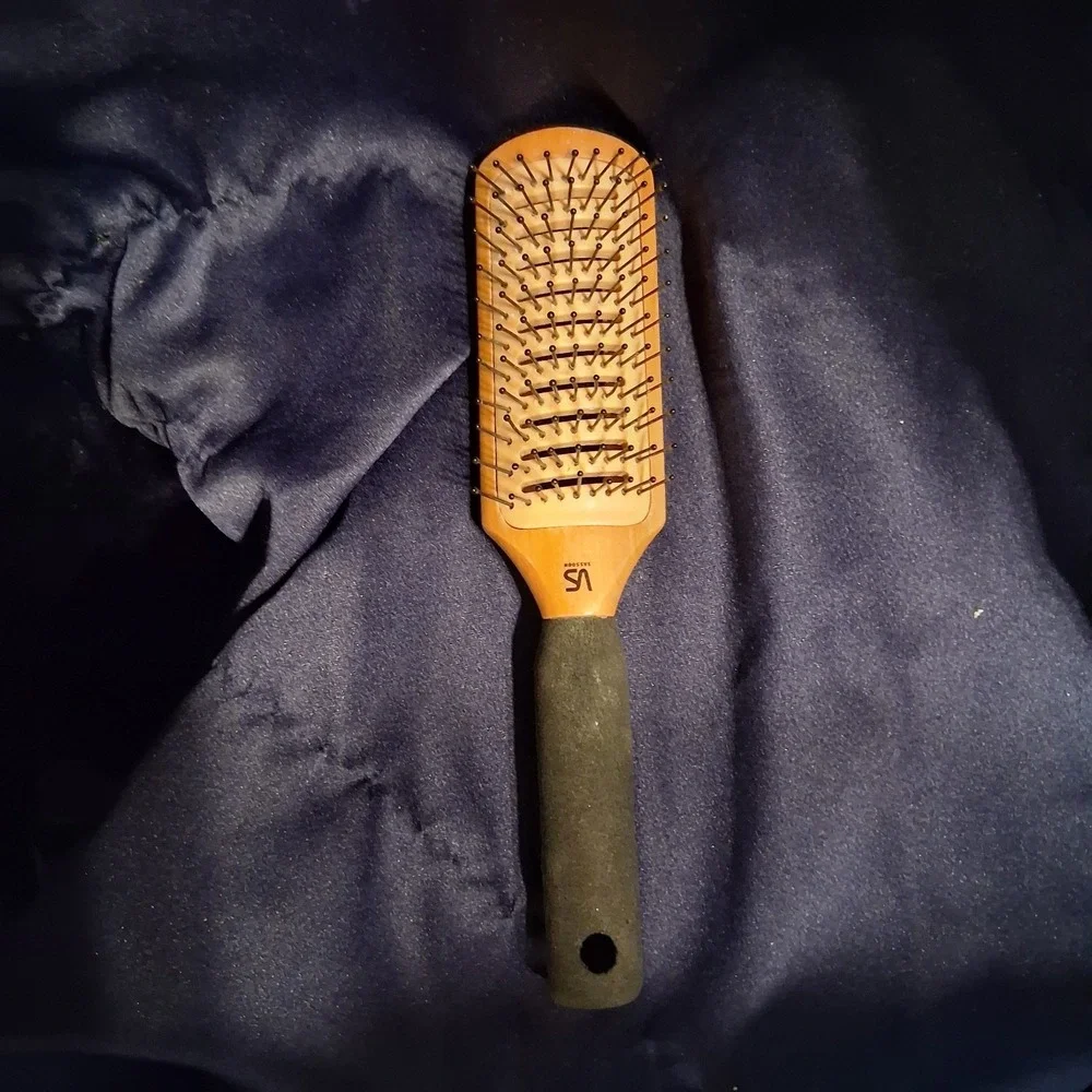 Vintage Vidal Sassoon Wooden Vent Hairbrush‎ Foam Handle 90s Y2K EUC